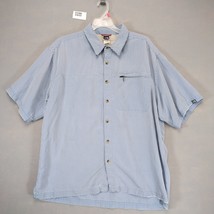The North Face Men&#39;s XL Blue Check Button Up Shirt, Gorpcore Short Sleev... - $26.00