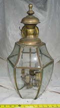 Vintage Metal 4 Candle Brass Colored Wall Sconce Lamp Glass Fixture egz - £117.33 GBP