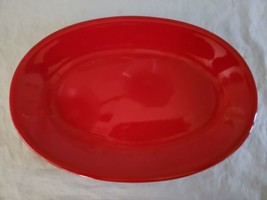 Pier 1 Dolomite Stunning Red 14&quot; Oval Serving Platter Plate - $69.66