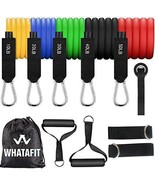 Whatafit Resistance Bands Set 11pcs Exercise Bands with Door Anchor Hand... - £38.74 GBP