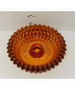 Vintage Candle holder Indiana Glass Diamond point amber Tiara Taper - €25,45 EUR