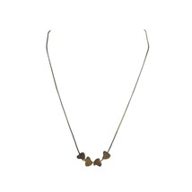 Vintage Womens Unbranded Necklace Gold Tone Triangle Box Chain 4 Hearts ... - $270.70 MXN