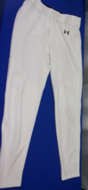 DESIGNER UNDER ARMOUR 100% POLYESTER BASEBALL WHITE PANTS SIZE LARGE - $28.79
