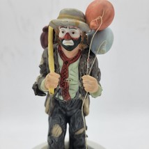 Flambro Emmett Kelly Jr. Collection Hobo Clown Figurine with Balloons Mu... - £31.40 GBP