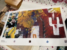 1996 Brett Favre Artist On And Off The Field Poster Green Bay Packers 24x36 - £11.63 GBP