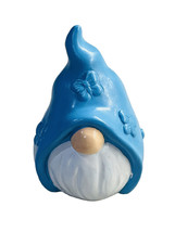 Fairly Garden Easter Gnome Ceramic Statue Figurine 5” Tall Blue - $15.72