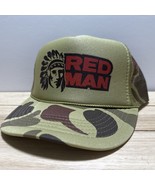 Vintage Red Man Hat Trucker Adjustable Green Camouflage SnapBack Hunting Hat - $16.47