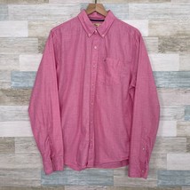 Hollister Button Down Shirt Pink Pocket Lightweight Cotton Casual Mens XL - £14.80 GBP