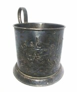 Vintage Russian Soviet Collectible Cup Holder Melchior Podstakannik Troi... - $39.15