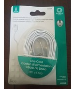 GE 76192 4 Conductor 15-Feet Line Cord, White - £23.26 GBP