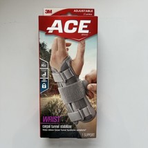 ACE Deluxe Wrist Carpal Tunnel Stabilizer Left Hand 1 Support Grey - £11.41 GBP