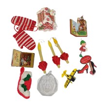 Set of 12 Christmas Tree Ornaments, Vintage Hallmark Knit Handmade Nativity MORE - £23.34 GBP