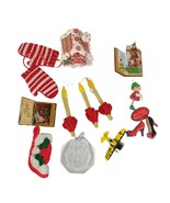 Set of 12 Christmas Tree Ornaments, Vintage Hallmark Knit Handmade Nativ... - $550.11 MXN