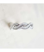 1.00Ct Round Cut White Diamond Solid 925 Sterling Silver Infinity Wedding Band - $104.00