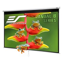 Elite Screens Manual B, 100-INCH Manual Pull Down Projector Screen Diagonal 16:9 - £114.65 GBP