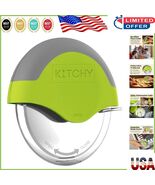 Compact Ergonomic Pizza Cutter with Dishwasher Safe Blade Guard - Green ... - $26.56 CAD