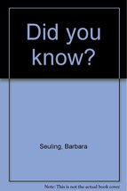 Did you know? Seuling, Barbara - £2.33 GBP