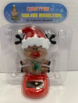 Christmas Dancers! Xmas Reindeer With Hat Solar Dancer NEW - £2.79 GBP