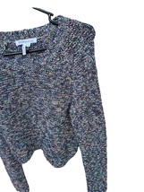 BCBGeneration Cropped Sweater Medium Womens Multicolor Long Sleeve Crew ... - £17.74 GBP