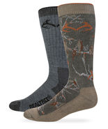 Realtree Mens Camouflage Outdoor Merino Wool Cushion Boot Mid Calf Socks... - $17.99