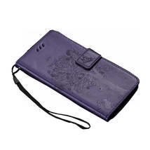 Anymob Huawei Phone Case Dark Blue Flip Leather 3D Tree Shell Wallet Cover - £22.64 GBP