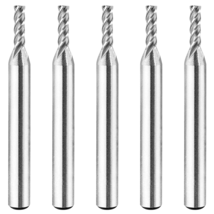 5Pcs End Mill Cutter, 1/8&quot; Cutting Dia 1/4&quot; Shank Dia High-Carbon Steel End Mill - £9.47 GBP