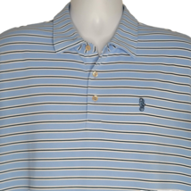 Peter Millar Summer Comfort Polo Shirt Mens XL Striped Seahorse Ponte Ve... - $34.99