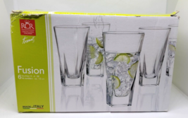 RCR Cristalleria Italy FUSION Set of Six Drinking Glasses Lead Free Crystal - £31.96 GBP