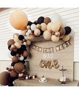 107Pcs Brown Blush Balloon Garland Baby Shower Decorations Cream Peach W... - $33.99