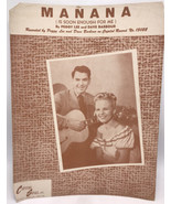 Vintage Sheet Music - Peggy Lee &amp; Dave Barbour - Manana Is Soon Enough f... - £4.63 GBP