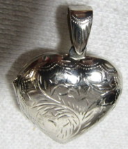 925 International Sterling Silver 1 3/8&quot; Rose Bud Flower Pendant Large 1... - $24.74