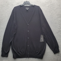 Shaquille O&#39;Neal Cardigan Sweater Womens 3XL Black Wool V Neck Button Front - £22.40 GBP