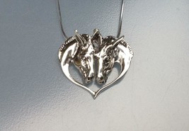 Donkey or Mule Heart Love Sterling Silver necklace Beverly Zimmer horse jewelry - £131.56 GBP