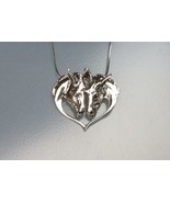Donkey or Mule Heart Love Sterling Silver necklace Beverly Zimmer horse ... - £127.04 GBP