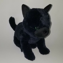 Zachary Wishpets Solid Black Kitty Cat Plush Animal 2018 Green Eyes Halloween - $33.62