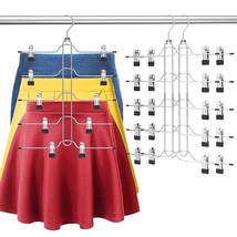 Pants Skirt Hangers Space Saving - Skirt Hangers For Women 5 Tier Pants ... - £28.32 GBP