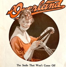 Willys Knight Overland 1917 Advertisement Victorian Smiling Woman Auto D... - $39.99