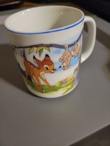 Vintage Disney World Disneyland Bambi &amp; Thumper Coffee Cup Mug Made in J... - £12.78 GBP