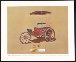 Vtg Bear Series Print Classic Autos Behr-Manning Troy NY 1898 Duryea Trap - $12.00