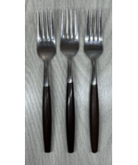 Vintage Hearthside Stainless Flatware Lot of 3 Forks Brown Handle - $15.14