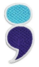 Semi-Colon Semicolon Embroidered Iron On Patch Gifts My Story Isn&#39;t Over Yet - £4.40 GBP+