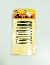 Goody Stay Tight Vintage Barrettes 2.25 Inch Silver And Gold Tone 8924 Set Of 8 - $16.42