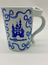 Disney Parks Starbucks WDW Blue Bow Ribbons Castle Ceramic Coffee Mug Cu... - $40.58