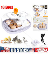16 Eggs Auto-Turning Digital Incubator Automatic Hatch Chicken Duck Egg ... - £66.85 GBP