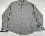 John Varvatos Shirt Mens XL Gray Plaid Long Sleeve Button Down Cotton St... - $49.81