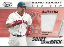 2002 Leaf Shirt Off My Back Manny Ramirez MR Red Sox - £11.79 GBP