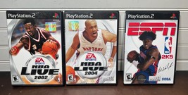 PS2 PlayStation NBA Live 2002, NBA Live 2004 &amp; ESPN 2K5 - £14.53 GBP
