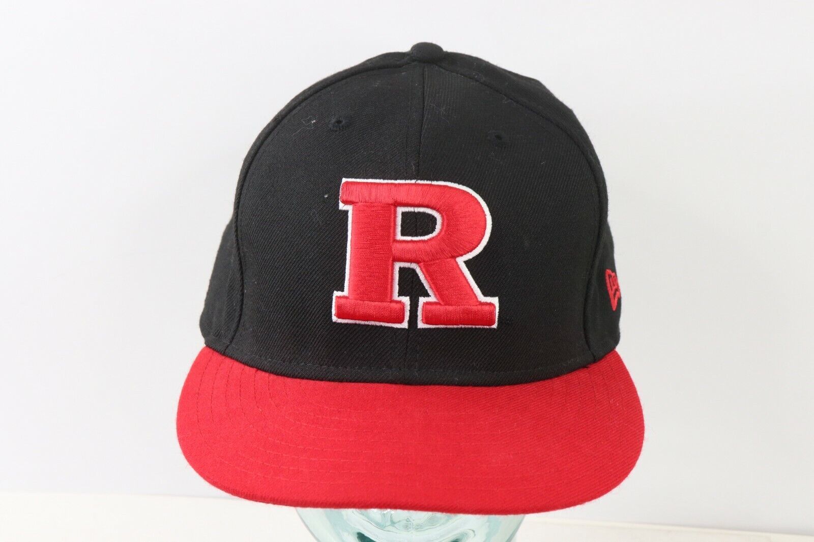 Primary image for New Era 59Fifty Rutgers University Scarlet Knights Fitted Hat Cap Black 7 5/8