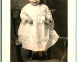 RPPC Adorable Baby In White Standing in Sunbeam UNP 1904-18 AZO Postcard H5 - $3.91