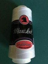 New WHITE MAXILOCK Overlock Serger Polyester Thread All Purpose 3,000 yd 32109 - £7.15 GBP